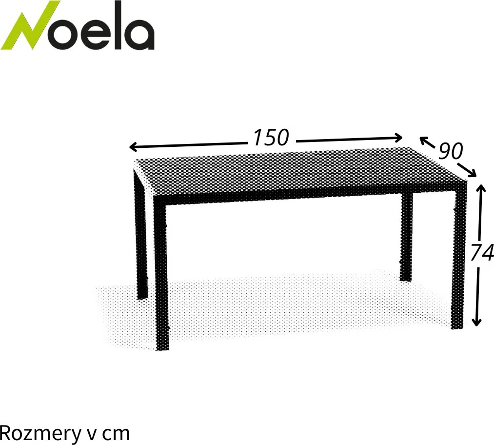 Noela Bezúdržbový kovový stôl Viking L