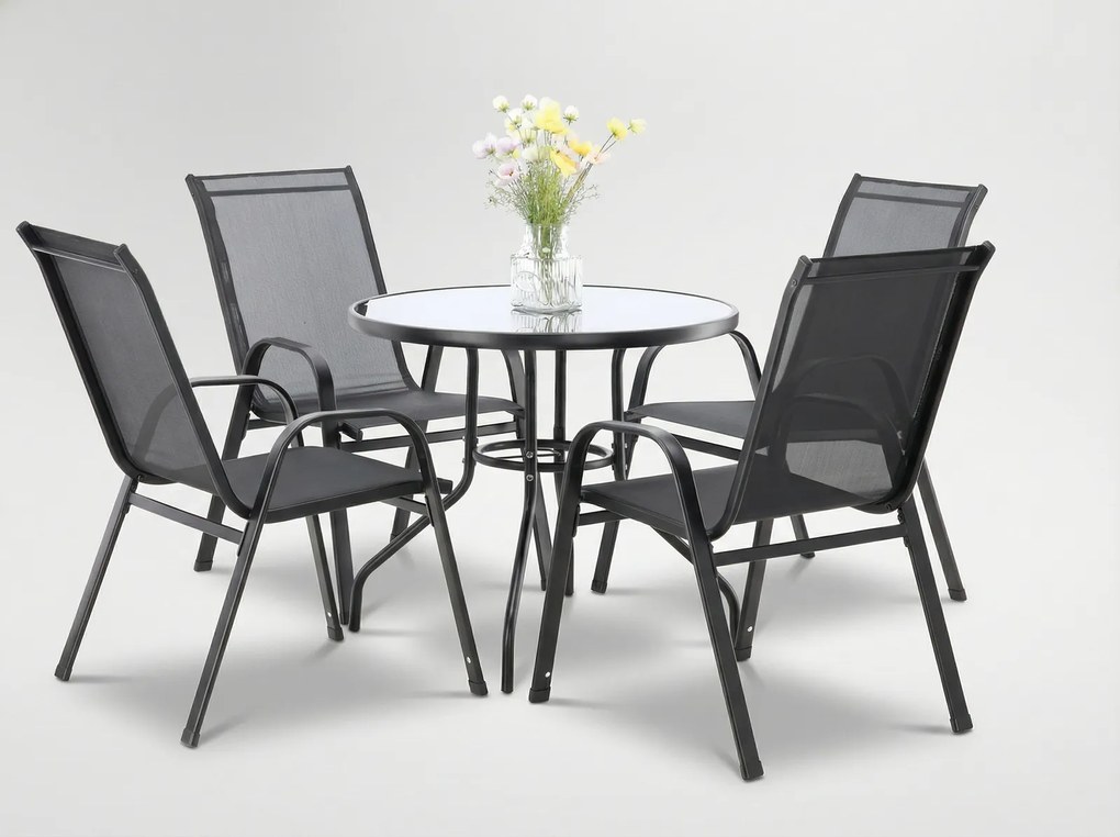 CH Súprava záhradného nábytku Ronny - čierna