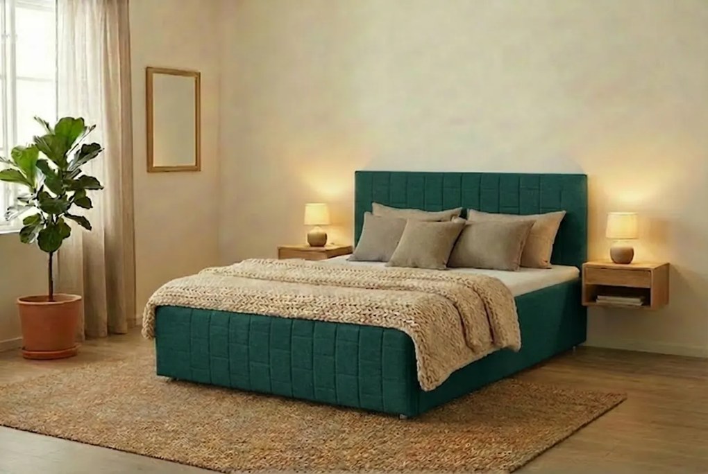 Postel OTTO 120x200 cm Tyrkysová Bez matraca