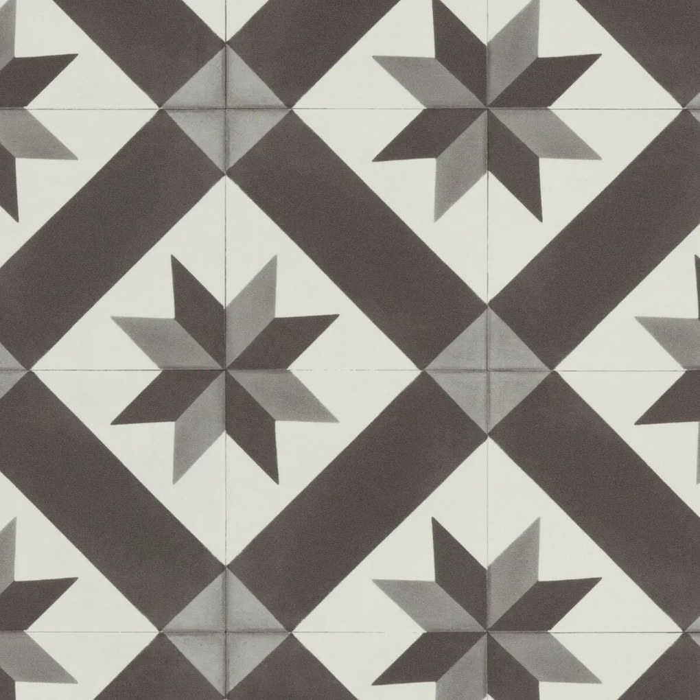 Gerflor, PVC podlaha - lino AladinTex Ultra 2226 Cordoba black/white, na mieru, šíře 4m, čiernobiela, filc, chodba / predsieň