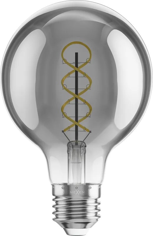 Mexen Vintis, LED filamentová žiarovka E27, G80, 2 W, dymová 2200K, dymová, L165-E27-0222-70