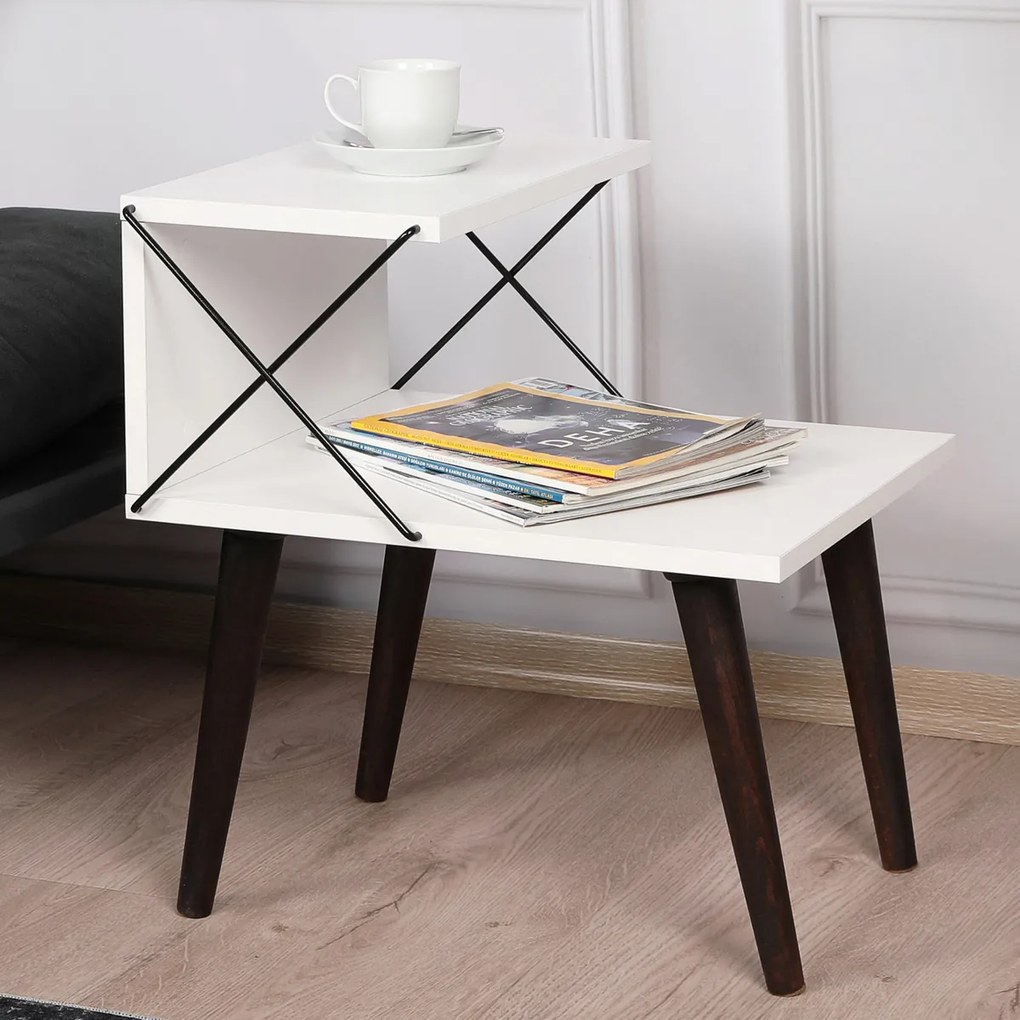 Nočný stolík Cross White