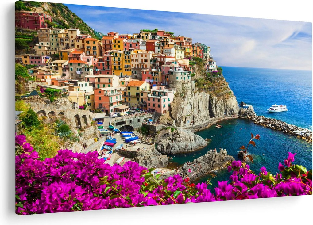 Obraz - Talianska dedinka Manarola (90x60 cm)