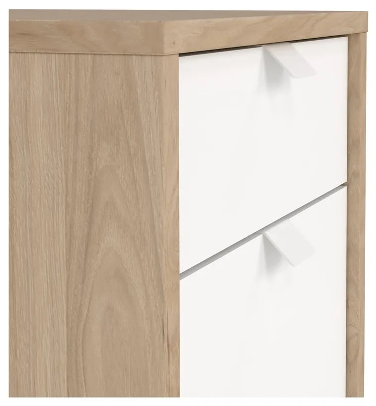 Skrinka v dekore duba v bielo-prírodnej farbe 41x61 cm Sign – Tvilum