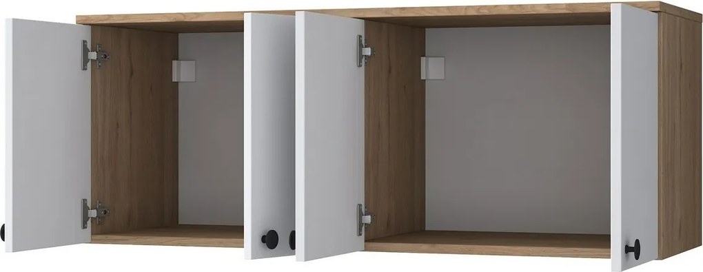 Nástenná skrinka Bany Walnut and White