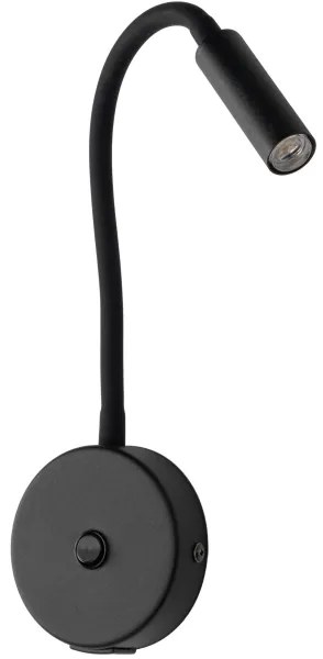 LED Nástenná lampa s USB portem LAGOS 1xG9/3W/5V čierna