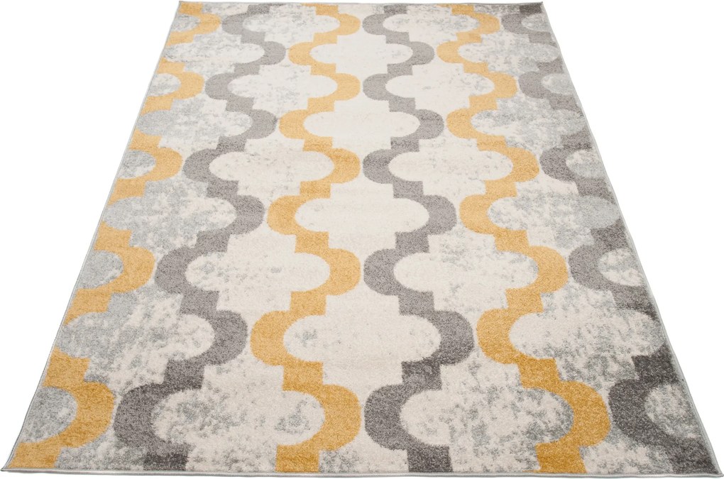 TA Koberec C941A BIELA/ŽLTÁ AZÚROVÁ Rozmer: 160x220 cm