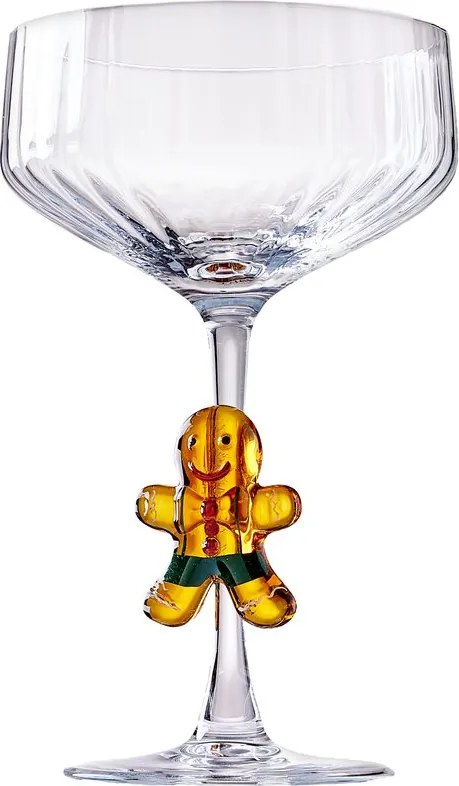 GINGER BREAD Pohár na šampanské perníkový panáčik 320 ml
