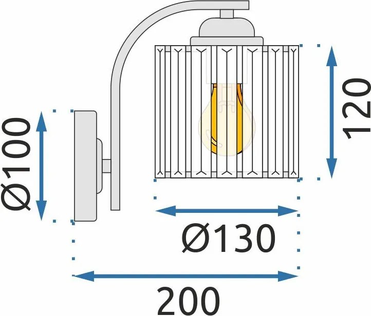 Toolight - Nástenná lampa 1xE27 APP512-1W, čierna, OSW-08558