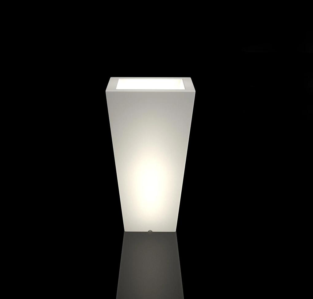 MONUMO Dizajnový kvetináč MONUMO SLIM - s osvetlením biely