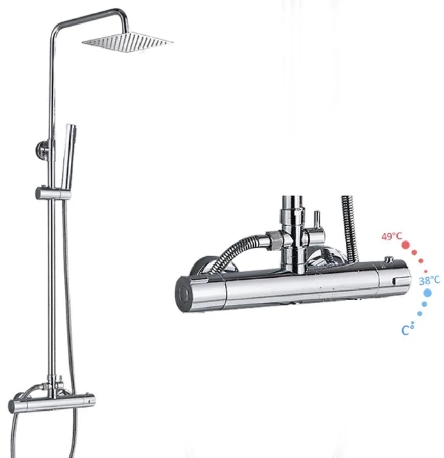Termostatická chrómová sprcha Y2
