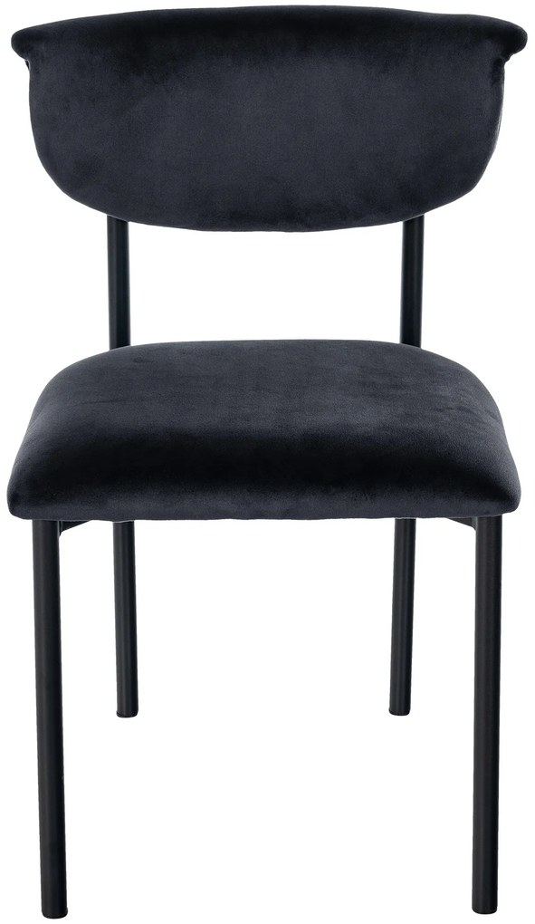 Stolička pre návštevy Gambell zamat - čierna