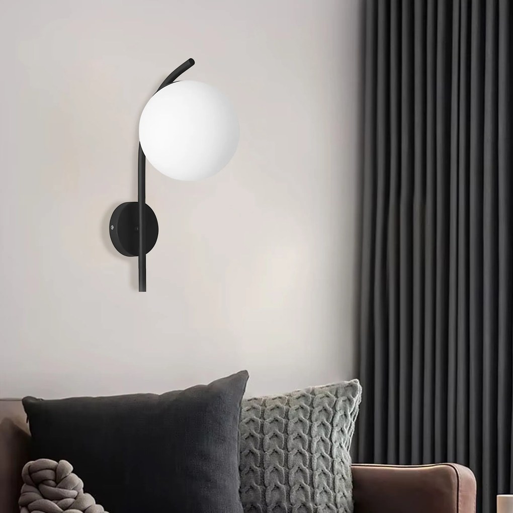 Toolight Toolight, nástenné svietidlo 1xE27, G103-1W, čierna matná, OSW-09728