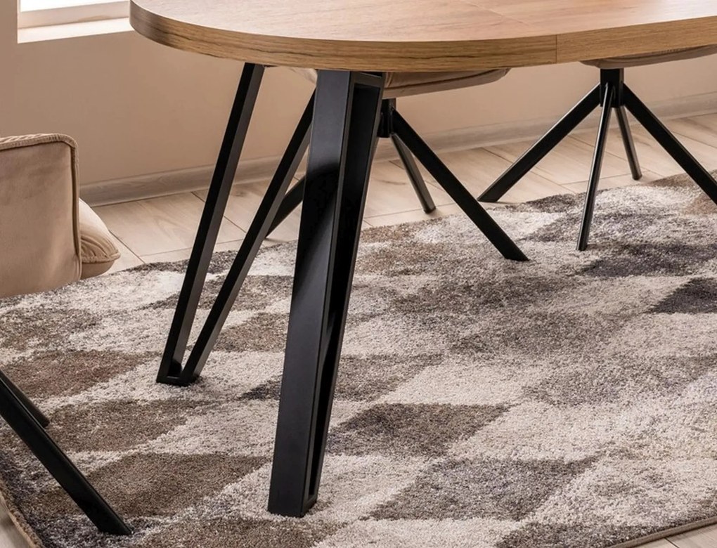 Rozkladací jedálenský stôl Galaxy 100/168 cm dub artisan/čierny