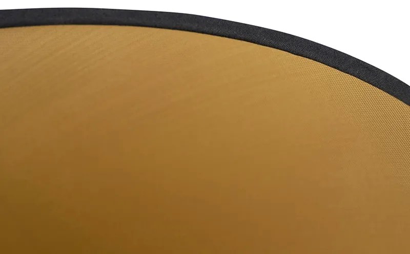 Bavlnený tienidlo čierny 32/25/18 so zlatým vnútorným povrchom