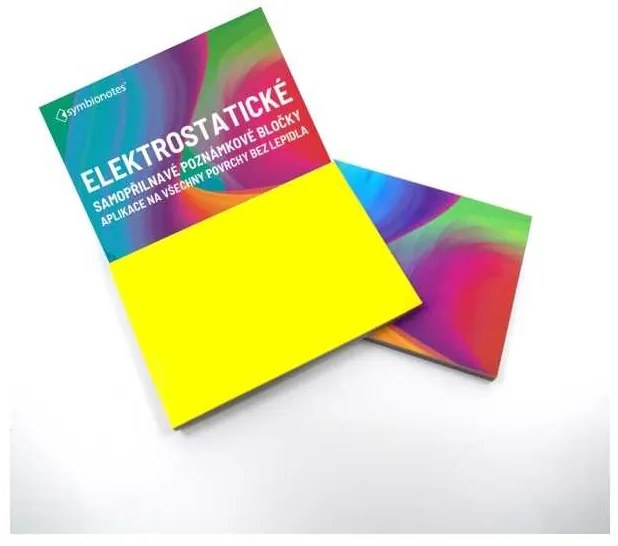Elektrostatický poznámkový bloček Symbionotes 19 x 10 cm - 100 listov, žltá