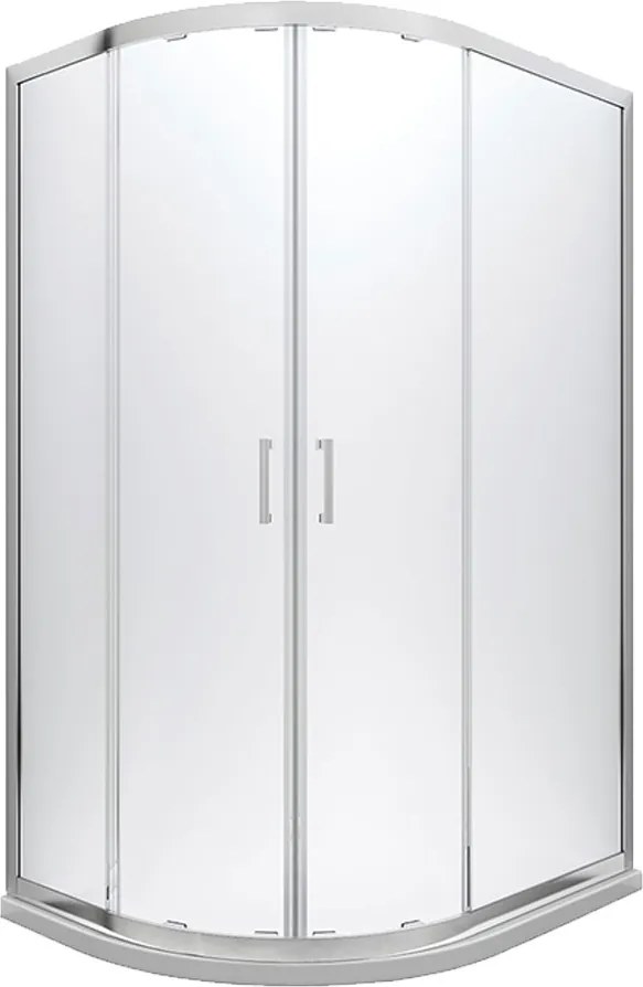 Besco Asymetrický sprchový kút MODERN 190 AS 100x80 (120x90), výška 190 cm - bez vaničky BESCO-Rozmery: 100x80, BESCO-Profily: profily: chróm, výplň:…