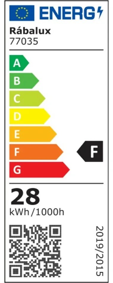 Rabalux 77035 vonkajšie stropné LED svietidlo s CCT prepínačom Indre, čierna