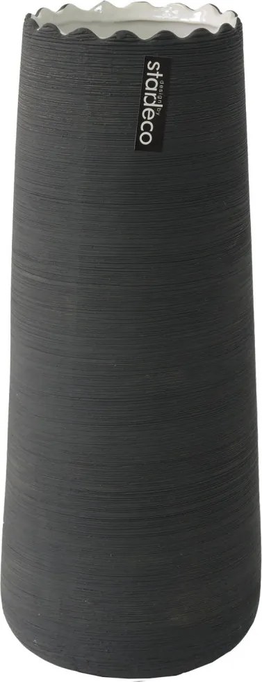 Váza Greta 30 cm, šedá matná