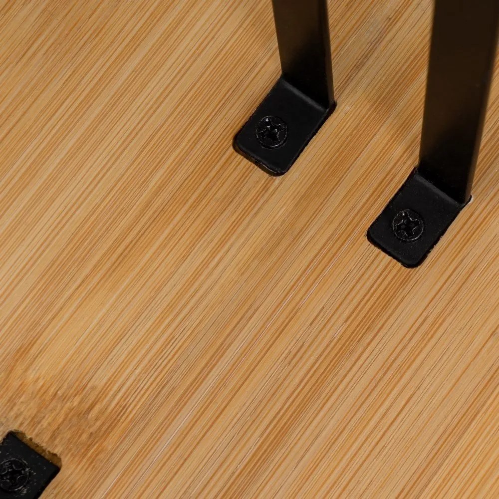 Čierny/v prírodnej farbe kovový stojan na papierové utierky – Casa Selección