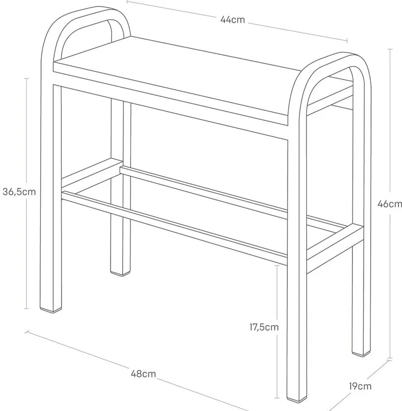 Kovový stojan na topánky v čierno-prírodnej farbe Tower – YAMAZAKI