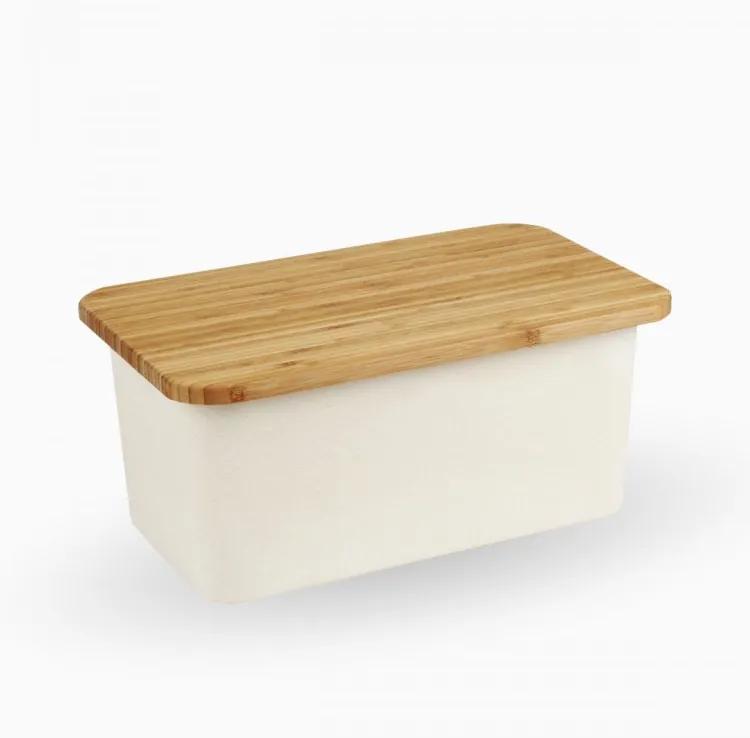 Lunasol - Chlebník s vekom / doska na krájanie z agátového dreva - Basic (593065)