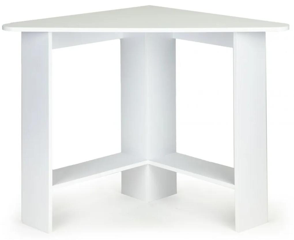 Rohový počítačový stôl - biely | ModernHome