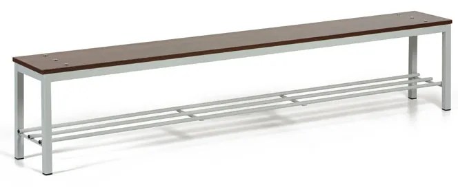 Šatníková lavica s botníkom, sedák - lamino, dĺžka 2000 mm, orech