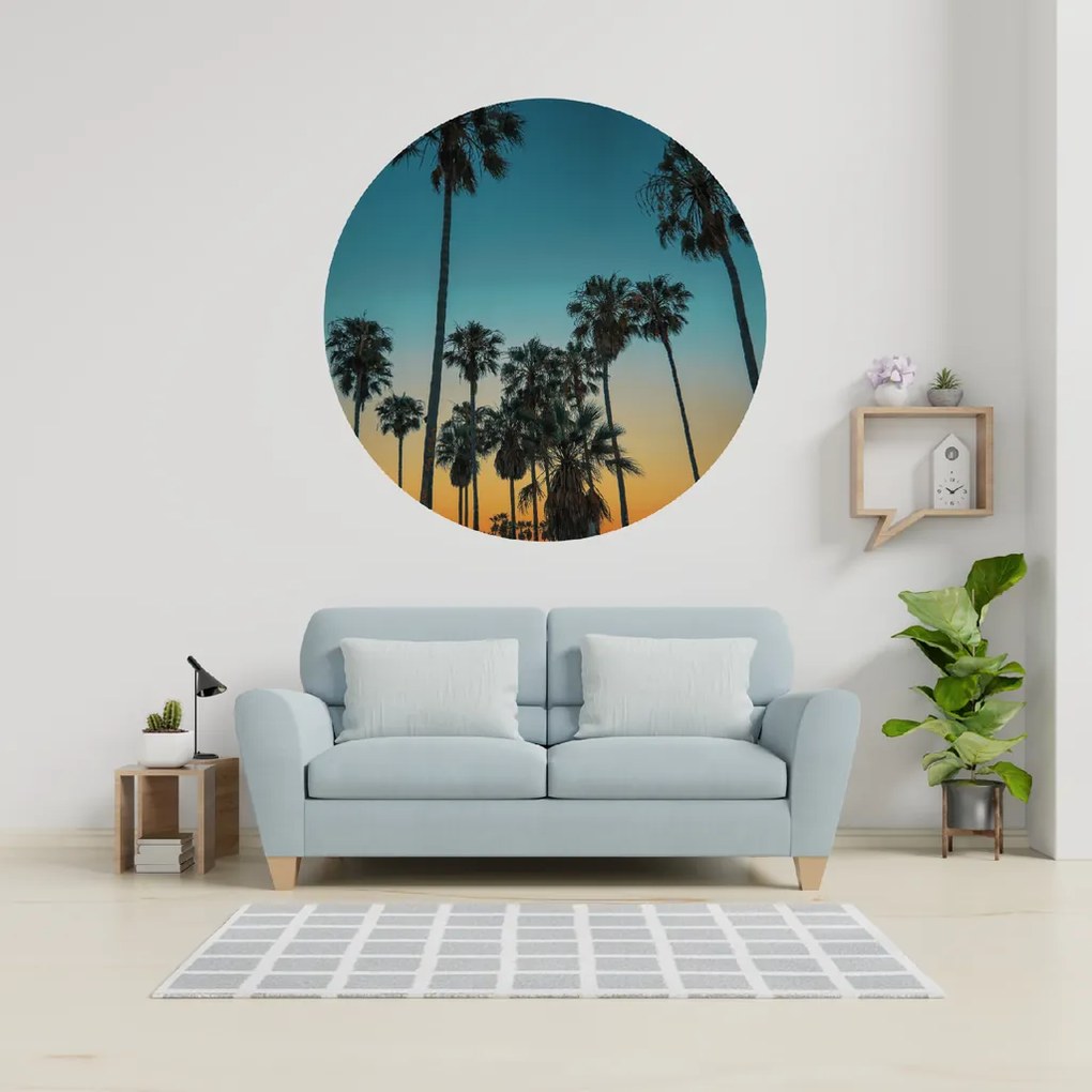 120x120cm Palmy 2 - textilná nálepka na stenu Veľkosť: 120 cm