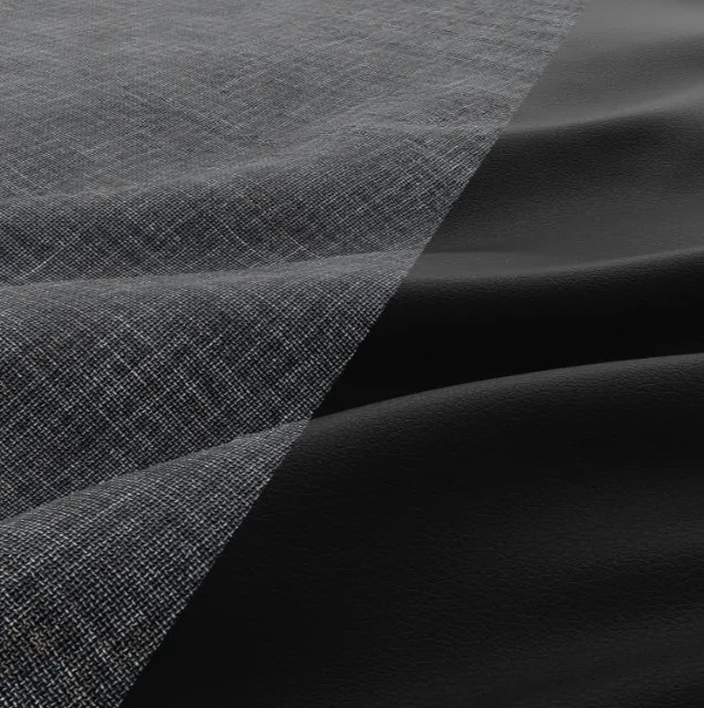 Sedacia súprava FORESTA v tvare U, pravá popolová / čierna