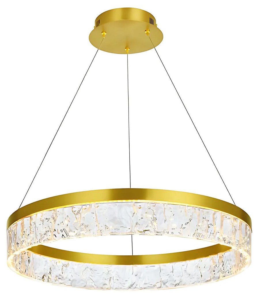 Toolight Toolight, LED závesné osvetlenie 50cm, 31W, 3000K, LHJ046-CP, zlatá lesklá, OSW-50021