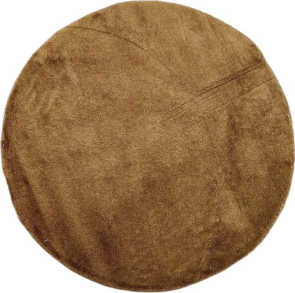 Okrúhly zlatý koberec Plush Deluxe – huňatý plyšový koberec Rozmer: 80x80 cm