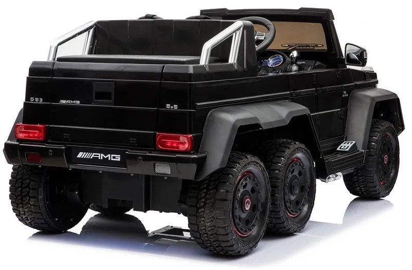 RAMIZ ELEKTRICKÉ AUTÍČKO MERCEDES G63 6x6 LCD - MP4 - ČIERNE - MOTOR - 6 x 45W BATÉRIA - 12V/14Ah - 2023