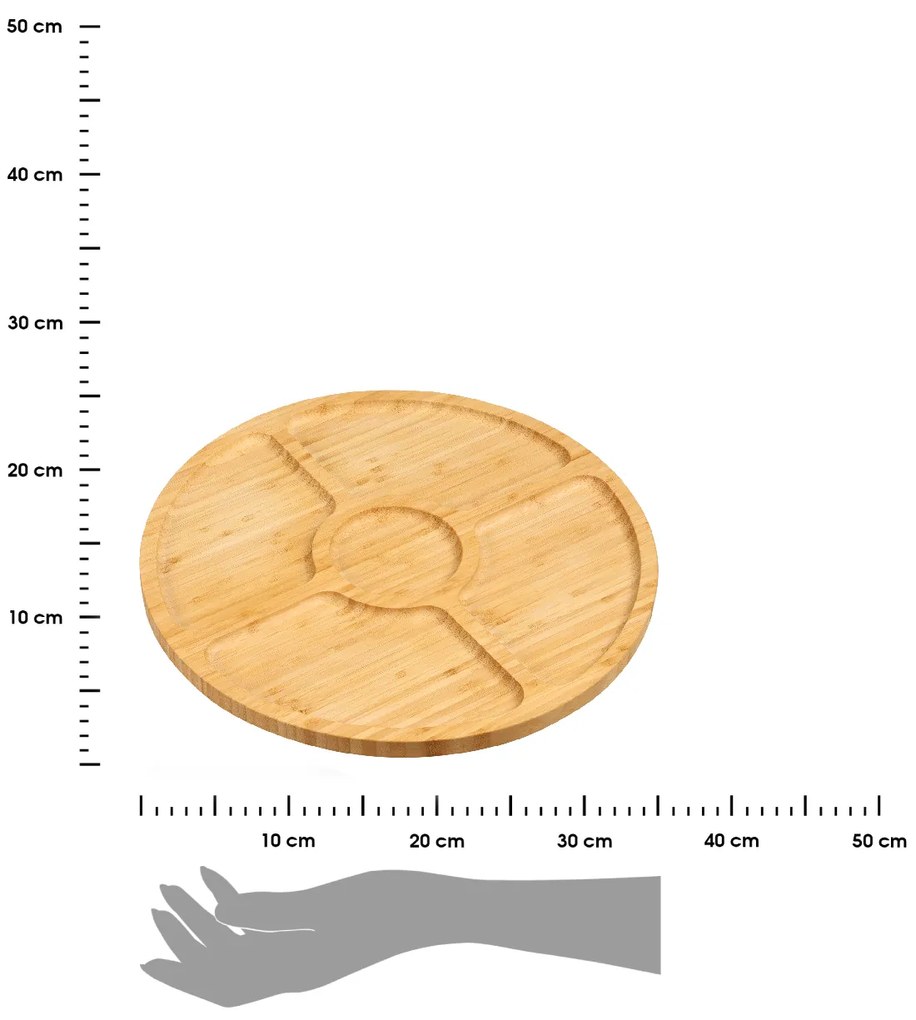 Drevený servírovací podnos Axel, (fi) 35 cm
