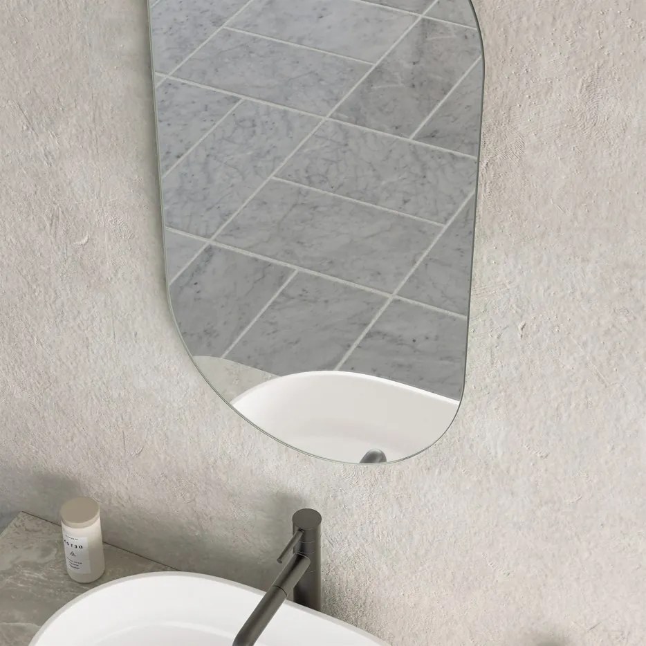 Erga Oval, oválne zrkadlo 40x80cm, ERG-V01-OVAL-4080-CL