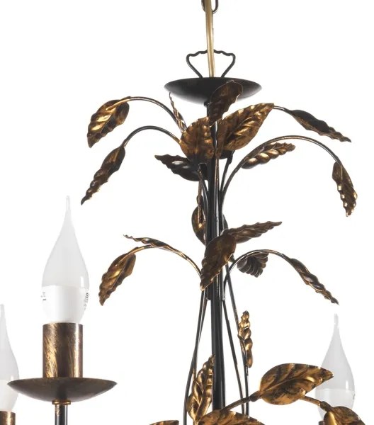 ONLI - Luster na reťazi COLLANA 6xE14/6W/230V bronzová/zlatá