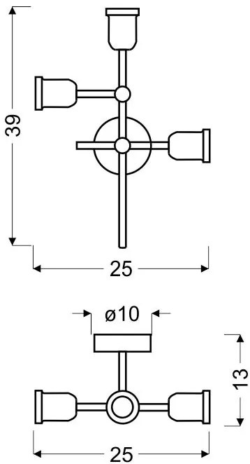 Candellux KIRIMU 3X60W E27 Black 33-66893