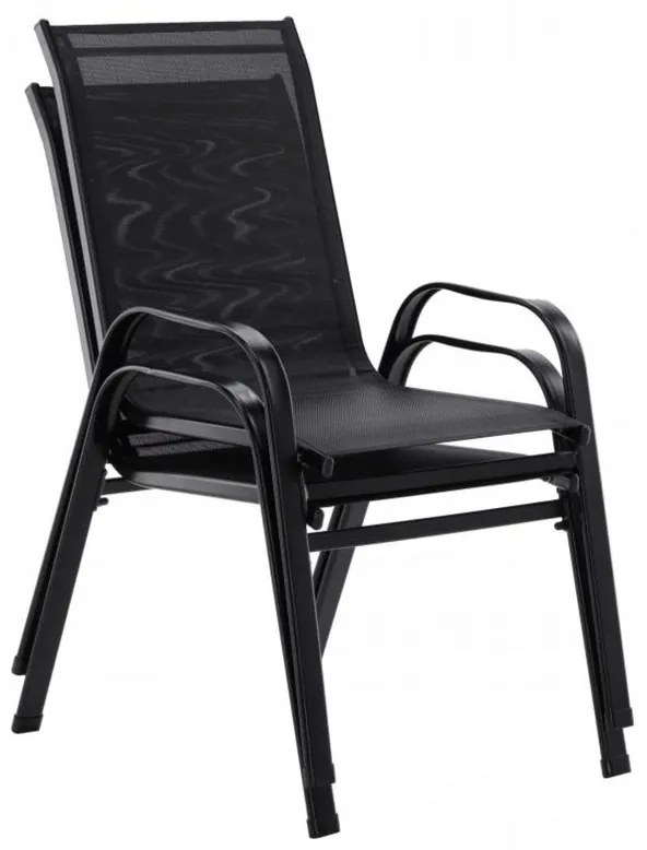 Chomik Záhradná zostava stolík a 2 stoličky Diver, čierna
