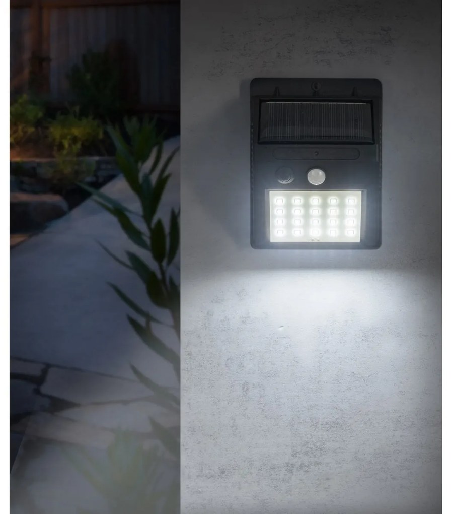 Happy Green Solárna lampa Sensor 20 LED, 4,9 x 12,5 x 9,6 cm