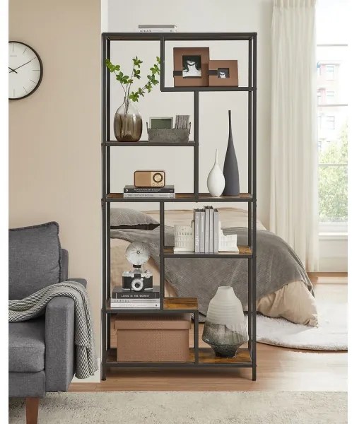 Knižnica NAVARO hnedá/čierna