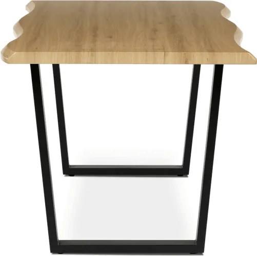 Jedálenský stôl 180x90 cm HT-F4218 OAK divoký dub / čierny