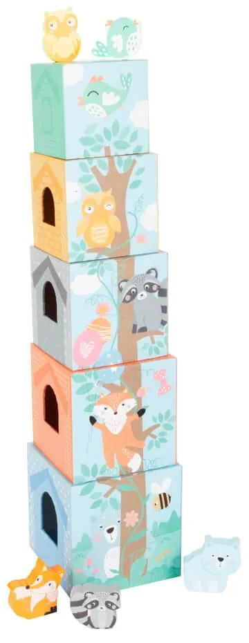 Kocky pyramída so zvieratkami Pastel
