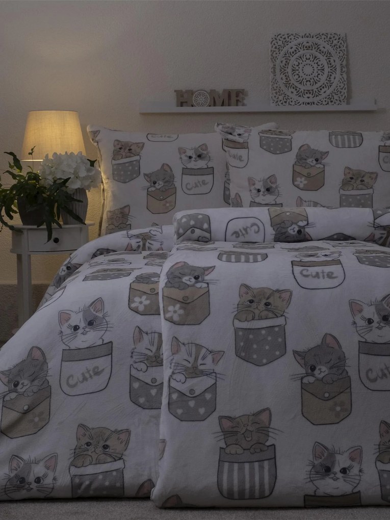 Obliečky mikroplyš Exclusive – Mačičky vo vrecku
