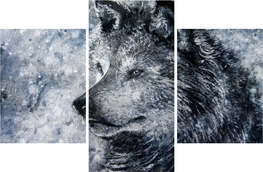 Obraz - Kreslený vlk (90x60 cm)