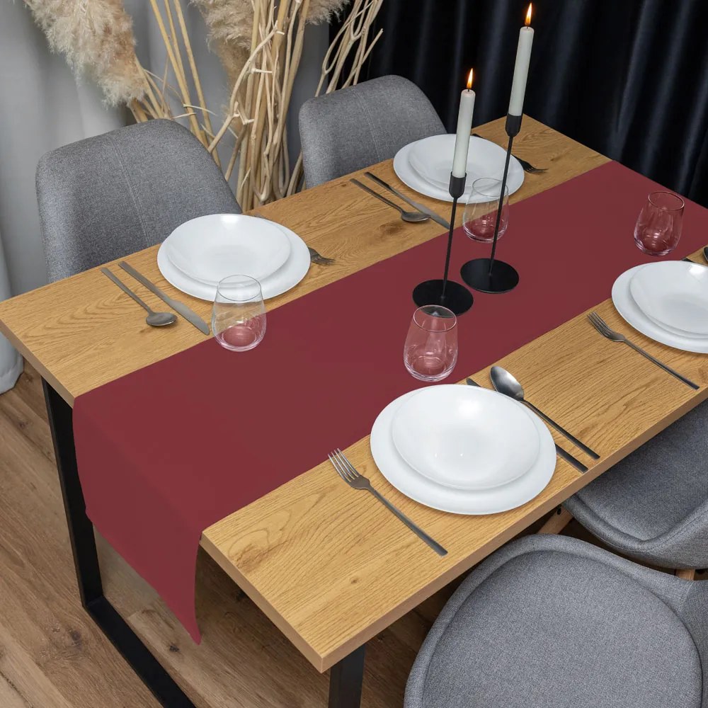 Biante Dekoračný behúň na stôl Rongo RG-097 Bordó 35x180 cm