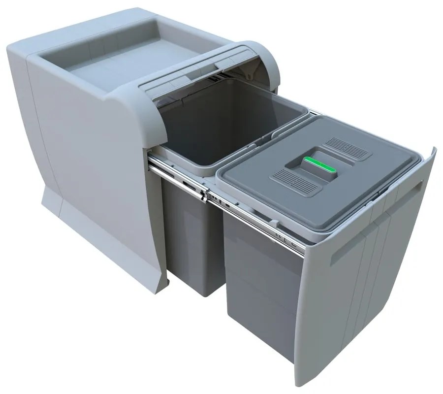 Vstavaný odpadkový kôš na triedený odpad 18 + 18 l City – Elletipi