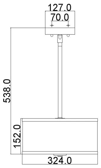 Feiss FE-PROSPECT-PARK-SF - Prisadený luster PROSPECT PARK 2xE27/60W/230V