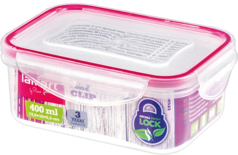 Dóza obdĺžnik 400 ml LAMART CLIP LT6006