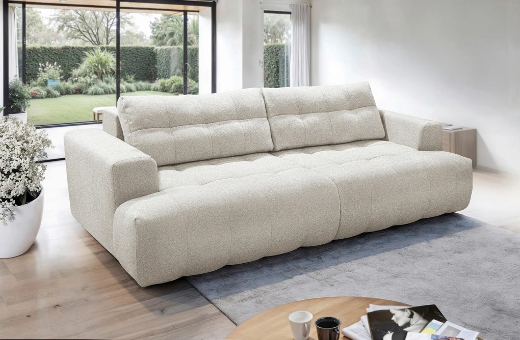 XXXLutz VEĽKÁ POHOVKA, plast, textil, kompozitné drevo, béžová MID.YOU - Sedačky - 000694010201