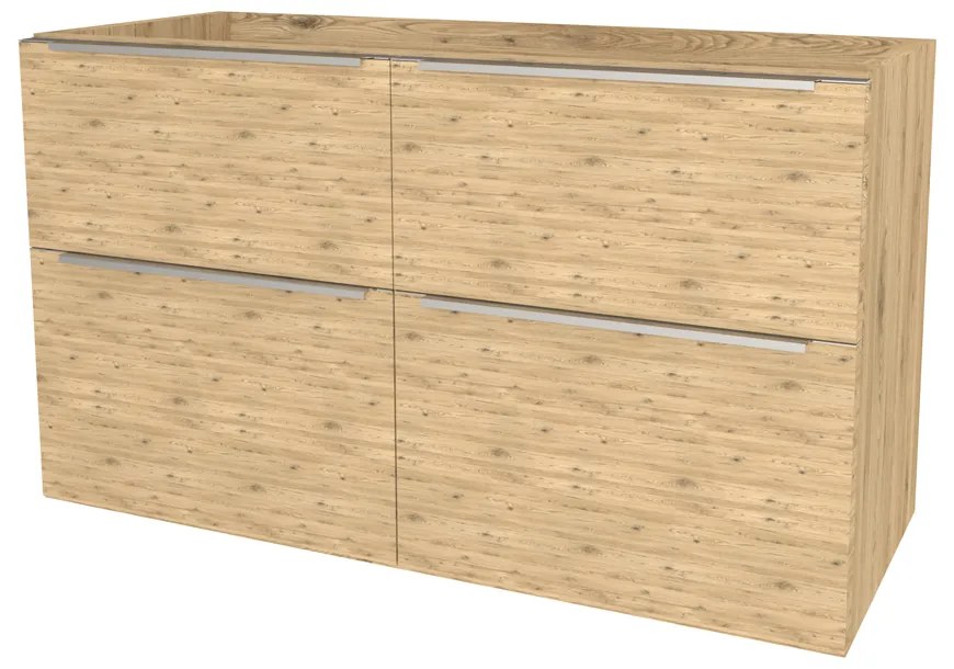Mereo, Mereo Mailo, kúpeľňová skrinka 121 cm, chróm madlo, Multidecor, Dub San remo sand, MER-CN593SDSAN